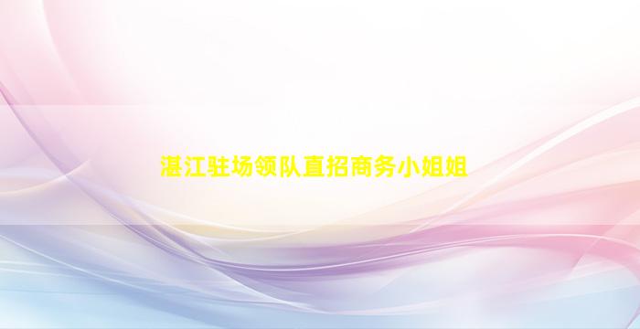 湛江驻场领队直招商务小姐姐